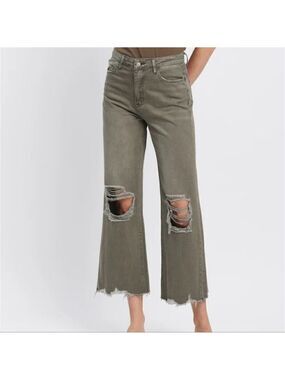 813 NWT Vervet Beetle - Super High Rise 90s Vintage Crop Flare Jeans Size 25